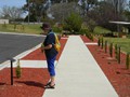 War Memorial pathway honouring medal winners