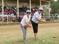 Disc bowls champions in action